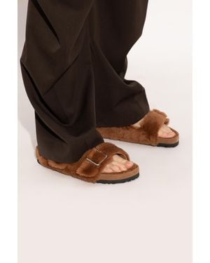 Birkenstock 'Arizona 1774 Shearling' Sandals - Black