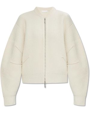 Helmut Lang Zip-Up Cardigan - White