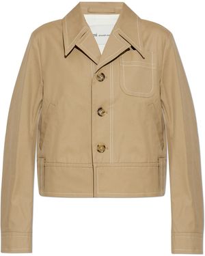 Ami Paris Jacket With Pockets - Natural
