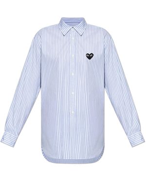 COMME DES GARÇONS PLAY Shirt With Patch - Blue