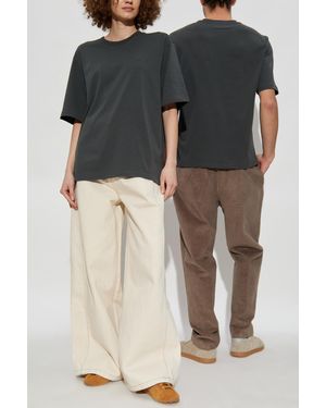Ami Paris T-Shirt With Embroidered Logo - Black