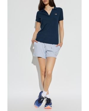 EA7 Logo Sweat Shorts - Blue