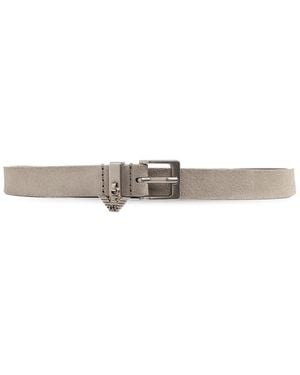 Emporio Armani Suede Belt - Grey