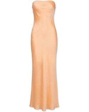 forte_forte Satin Off-The-Shoulder Dress - Orange