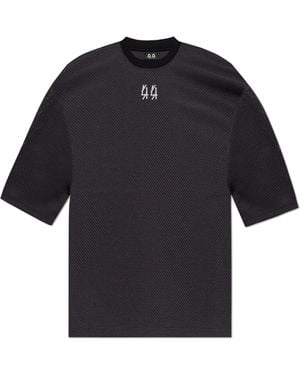 44 Label Group Perforated T-Shirt With Logo - Blue