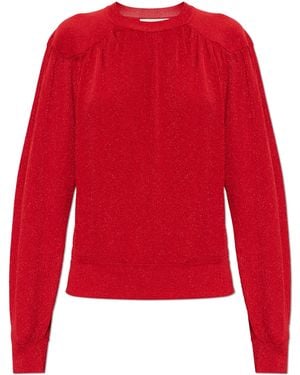 Isabel Marant "Enza" Jumper With Lurex Thread - Red