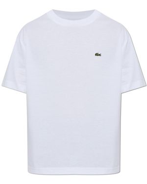 Lacoste T-Shirt With Logo Patch - White