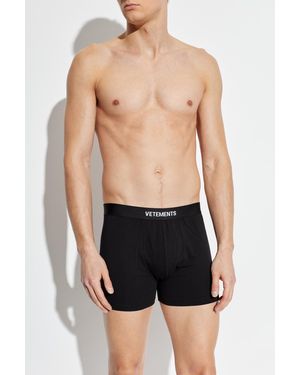 Vetements Boxers With Logo - Black
