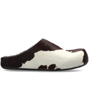 Marni Animal Print Slides - Brown