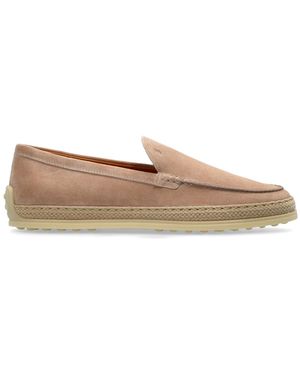 Tod's Suede Shoes Type Loafers - Pink