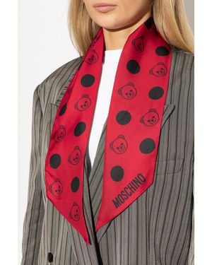 Moschino Silk Scarf - Red