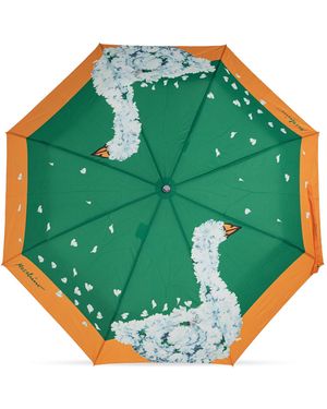 Moschino Folding Umbrella - Green