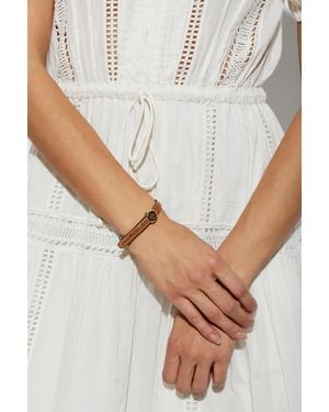 Tory Burch Leather Bracelet - White