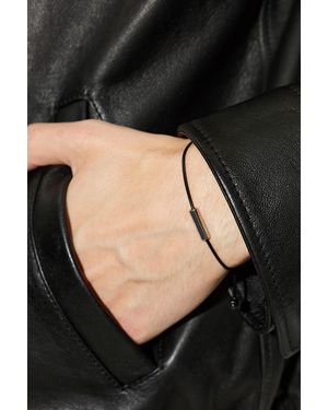 AllSaints Leather Bracelet With Applications - Black