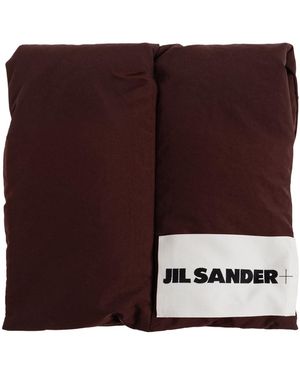 Jil Sander Puffy Scarf With Logo - Purple
