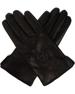 Dolce & Gabbana Leather Gloves - Black