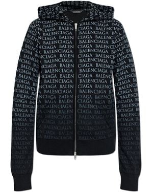 Balenciaga Hooded Cardigan - Black
