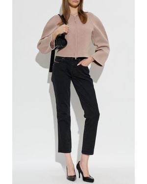 DIESEL Cotton Jacket 'G-Hava' With Embroidered Logo - Pink