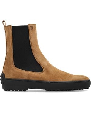 Tod's Suede Ankle Boots - Brown