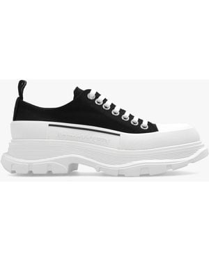 McQueen Sports Shoes On A Platform - White