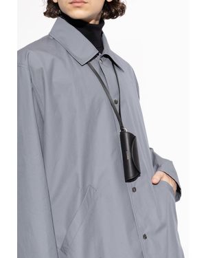 Jil Sander Leather Key Case - Gray