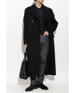 Tom Ford Double-Breasted Wool Coat - Black
