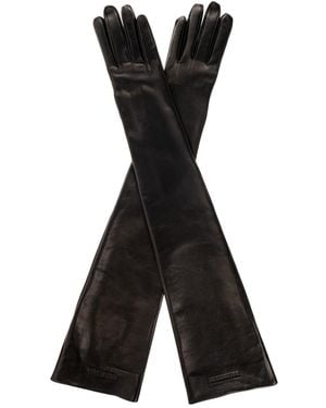 Balenciaga Leather Gloves - Black