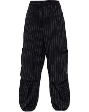 Y-3 Pinstripe Trousers - Black