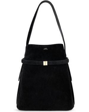 TOTEME Suede Shoulder Bag - Black