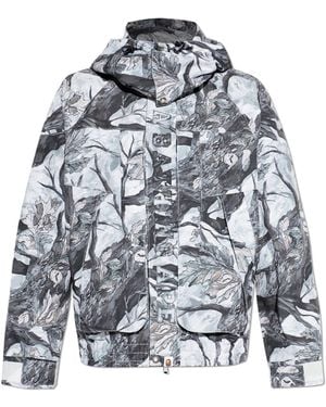 A Bathing Ape Jacket With A Detachable Hood - White
