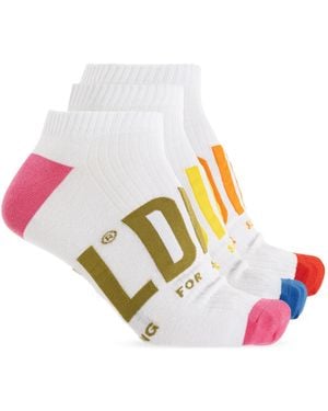DIESEL Three-Pack Of Socks 'Skm-Gost-Threepack' - White