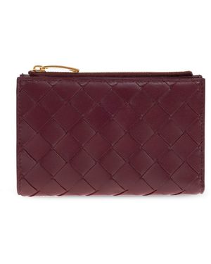 Bottega Veneta Leather Wallet - Purple