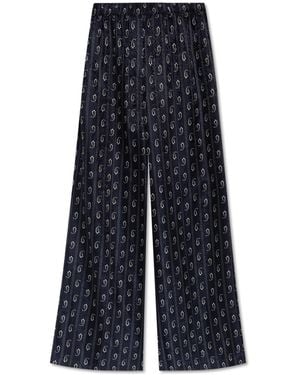 Tory Burch Patterned Wide-Leg Trousers - Blue