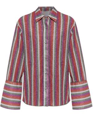 Oséree Shirt With Lurex Thread - Red