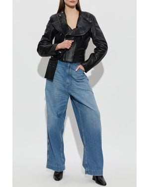 Maison Margiela Leather Jacket - Blue