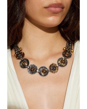 Versace Brass Necklace - Natural