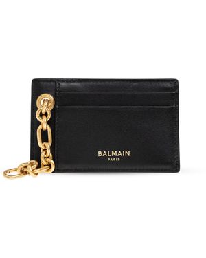 Balmain Card Holder With Monogram - Black