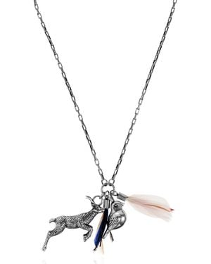 Dries Van Noten Necklace With Pendants - Metallic