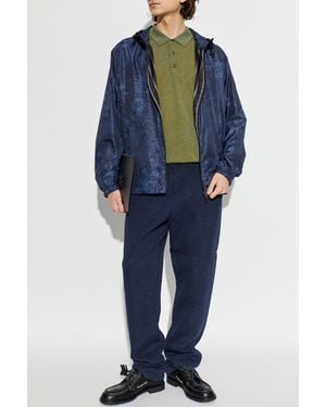 Etro Light Jacket With Hood - Blue