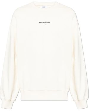 Maison Kitsuné Sweatshirt With Logo - White
