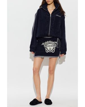 Versace Beach Skirt Made Of Terry Cotton - Blue