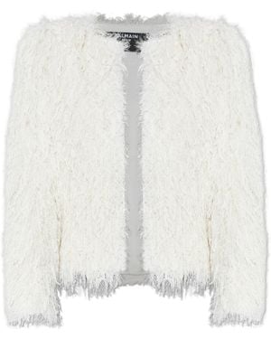 Balmain Jacket With Lurex Thread - White