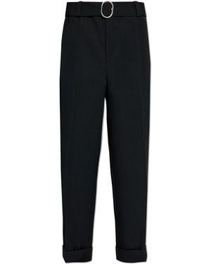 Jil Sander Trousers With Belt - Black