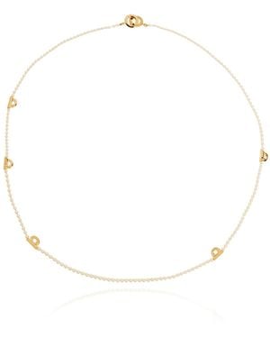 Ferragamo Necklace With Imitation Pearls - White
