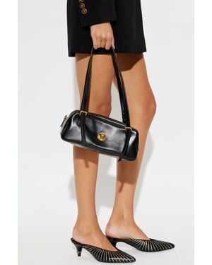 Versace Leather Bag With Medusa Head - Black