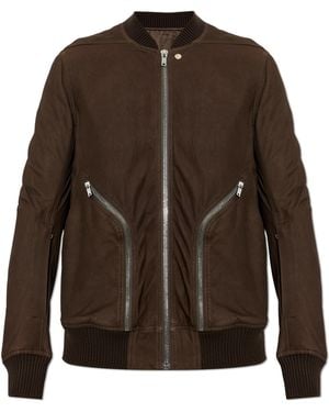 Rick Owens Leather Jacket - Brown