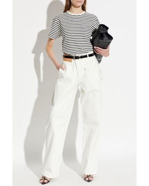 JW Anderson T-Shirt With A Striped Pattern - White