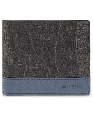 Etro Wallet With Logo - Grey