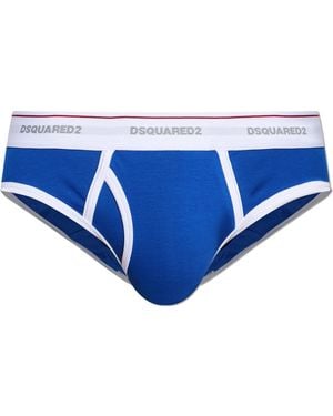 DSquared² Briefs With Logo - Blue