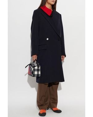 Loewe Wool Coat With Single Vent - Blue